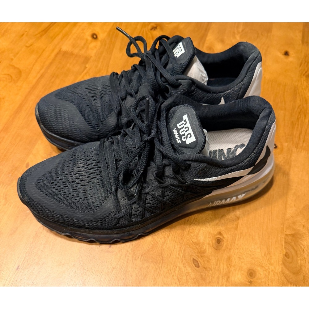 Nike Air Max 2015 Dos Black White Running Sneakers 705461-001 Mens